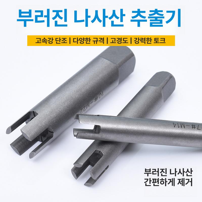 고강도 파손 볼트 제거 공구 세트 산업용 깨진 탭 너트 손상된 나사 리무버 5 M10 - 상세 이미지 2
