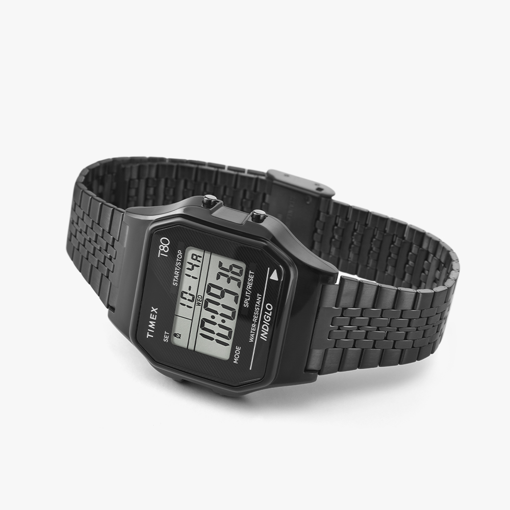 타이맥스 T80 올블랙 메탈스트랩 전자시계 34mm TW2R79400 이미지 6