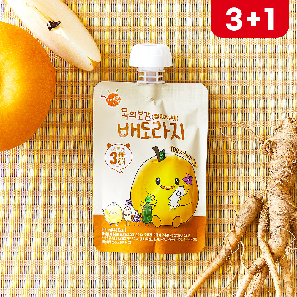 [3+1] 목의보감 배도라지즙 유아 어린이 아기 배즙 100ml 30포, 1개