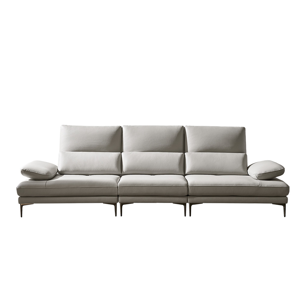 쉐우드가구 아소르 이태리 천연통가죽 기능성 스윙 소파 4인용 / 자재등급 E0 국내제조