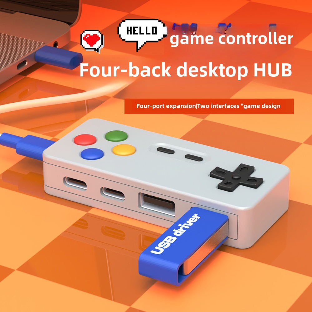 레드토 게임 USB허브 멀티포트 4구 HUB 확장 마우스 키보드 USB 컨버터 커넥터 - 상세 이미지 2
