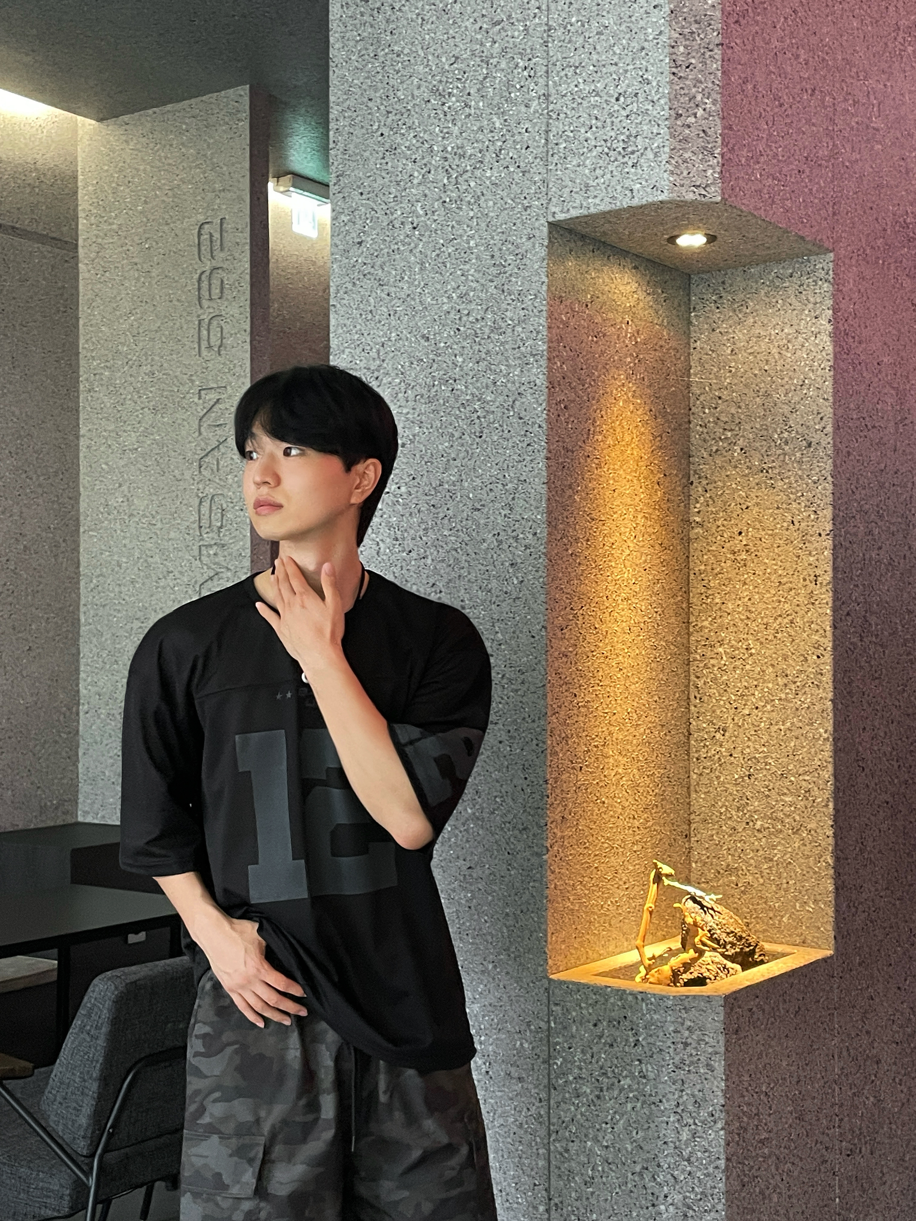 블록코어룩 럭비져지 헬스티셔츠 - 상세 이미지 2