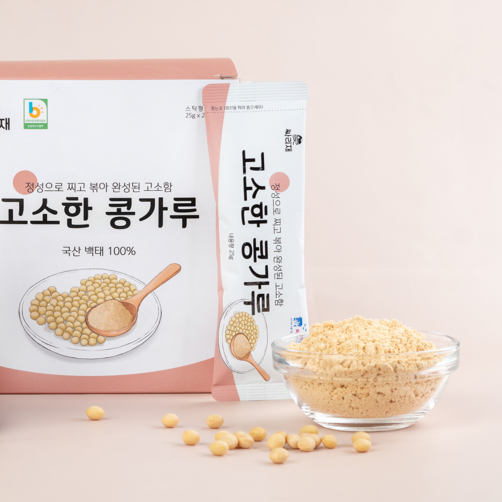 싸리재 볶음 인절미가루 콩물가루 콩국수 팥빙수 국산 볶은 고소한 콩가루 500g, 1개 - 상세 이미지 4
