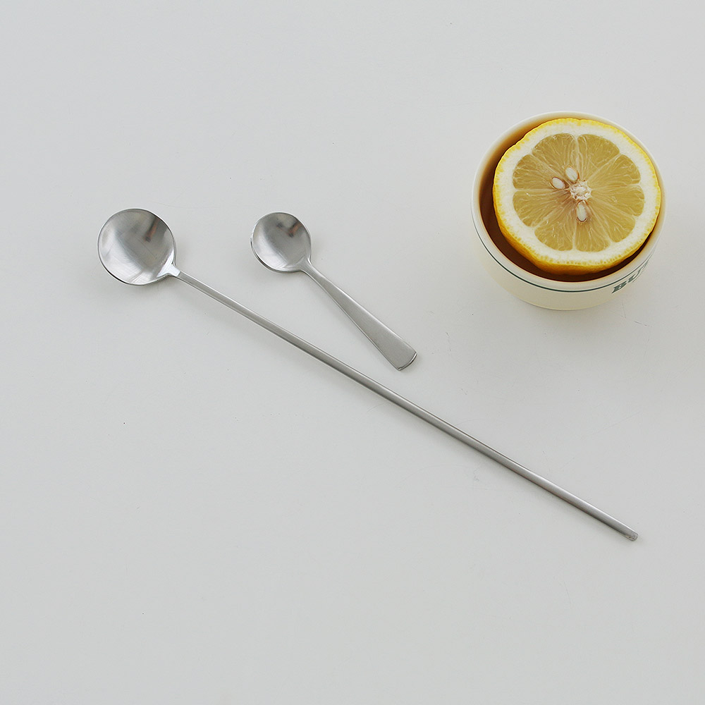 모노라인 베이직 미니 약스푼 롱티스푼 계량 머들러 국내산 심플 스텐 커트러리
