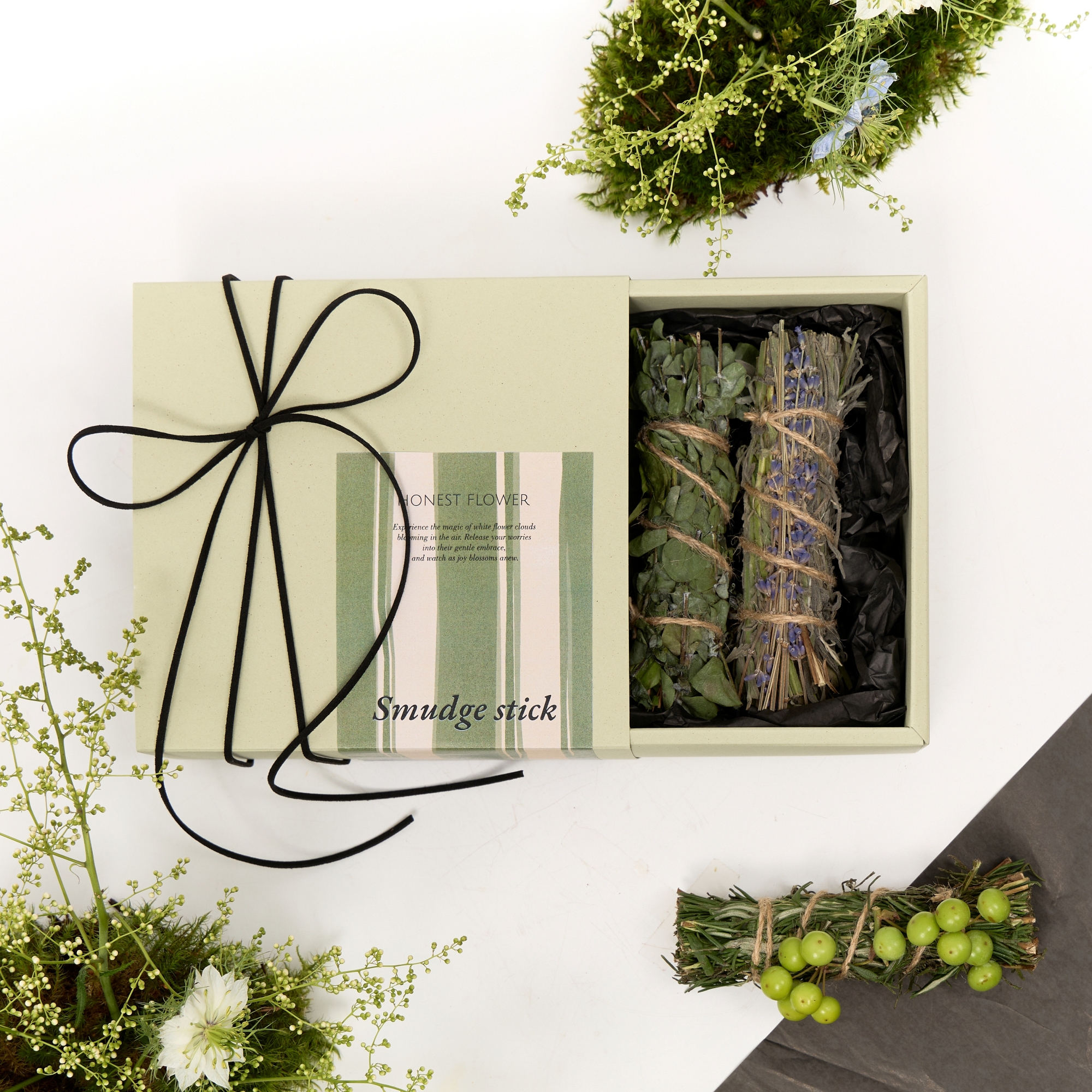 스머지스틱, 생화로 즐기는 천연 디퓨저 허브 인센스 유칼립투스 라벤더 드라이플라워