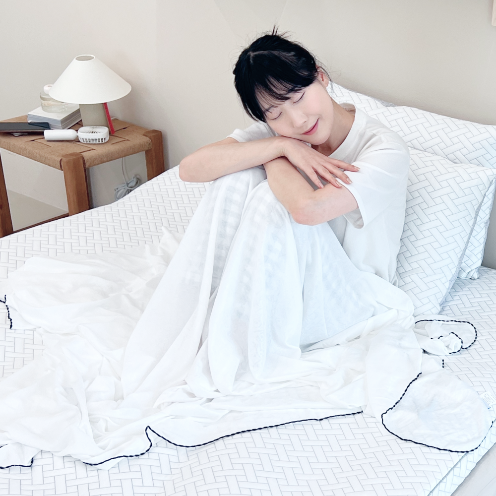 세트상품 에어리빙 국산 여름 냉감 이불 시원한 그래핀 듀오 쿨 냉감패드 SS 110X205 - 상세 이미지 5