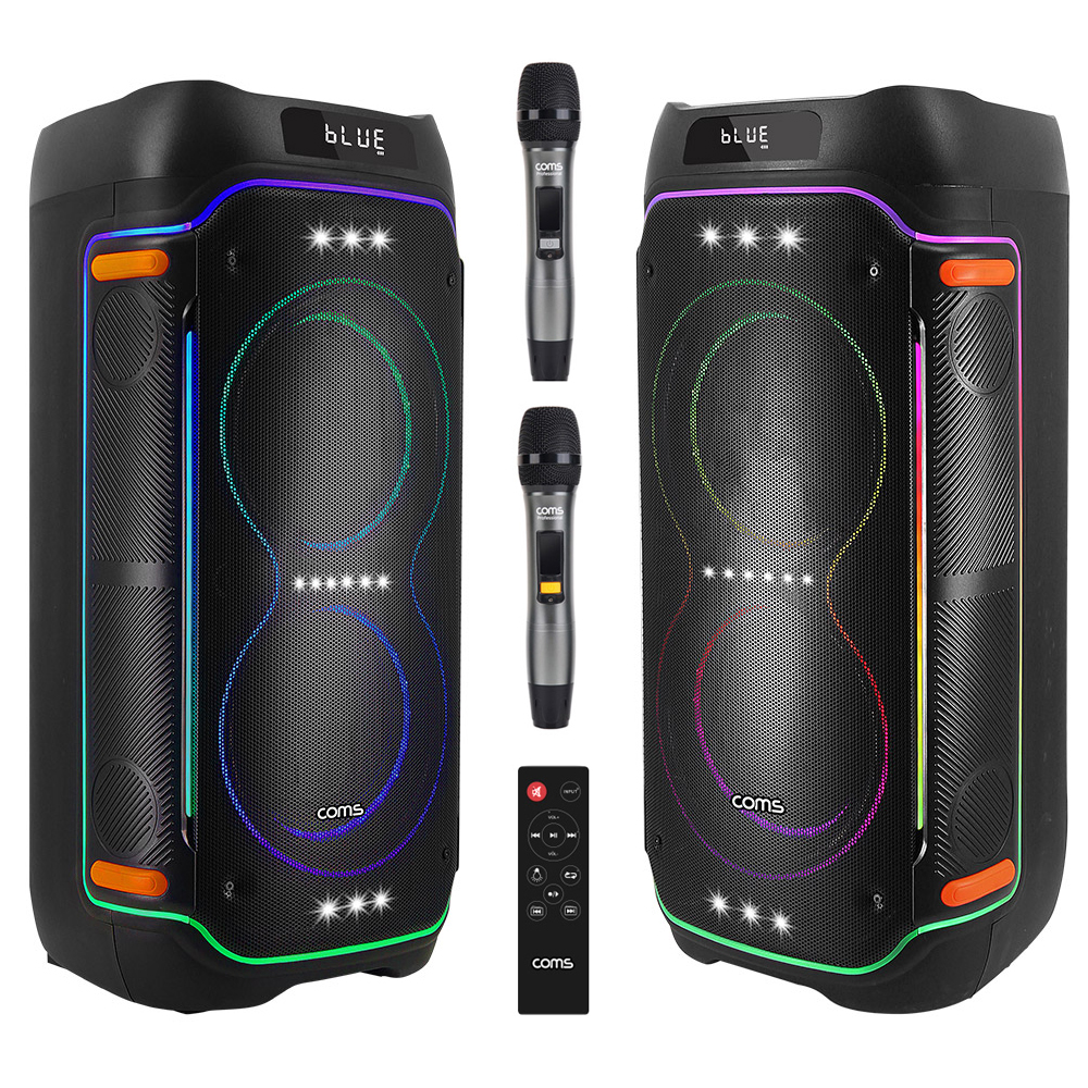 블루투스 무선마이크 이동식 스피커 KY8100S8 1000스피커2대+무선4개 - 메인 이미지