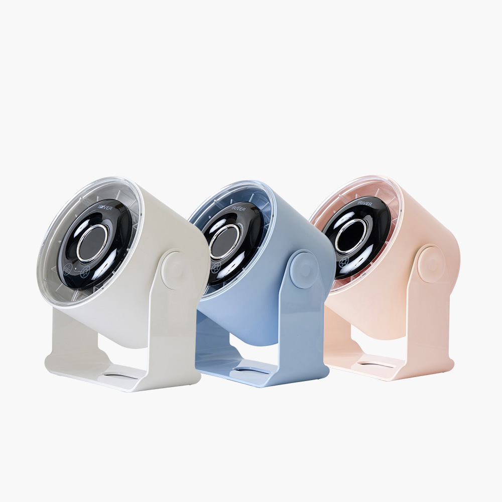 탁상용 감성 선풍기 저소음 터보 LED 무드등 미니 책상 캠핑 사무실 TF-20L