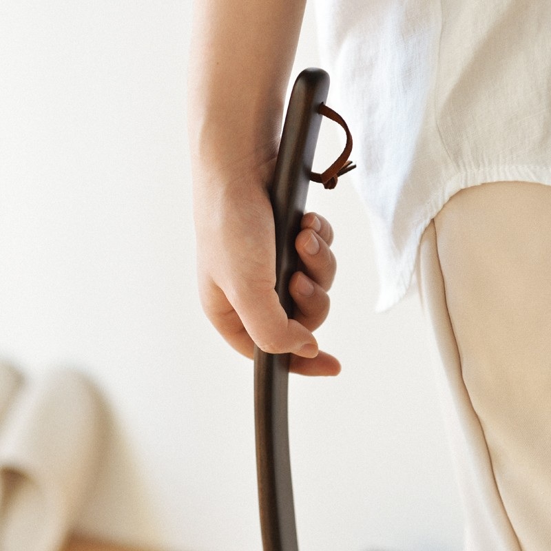 고급 구두주걱 럭셔리 스텐드 구두용품 구두칼 롱 스틸 신발 헤라 호텔 브라운 65cm 1개 - 상세 이미지 5