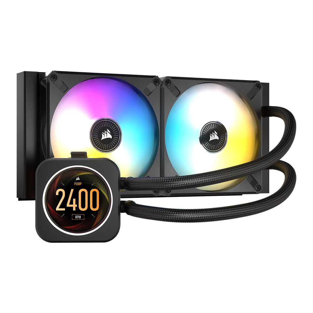 [클리어런스] 커세어 iCUE H100i ELITE LCD Display 수냉쿨러 - 상품 이미지