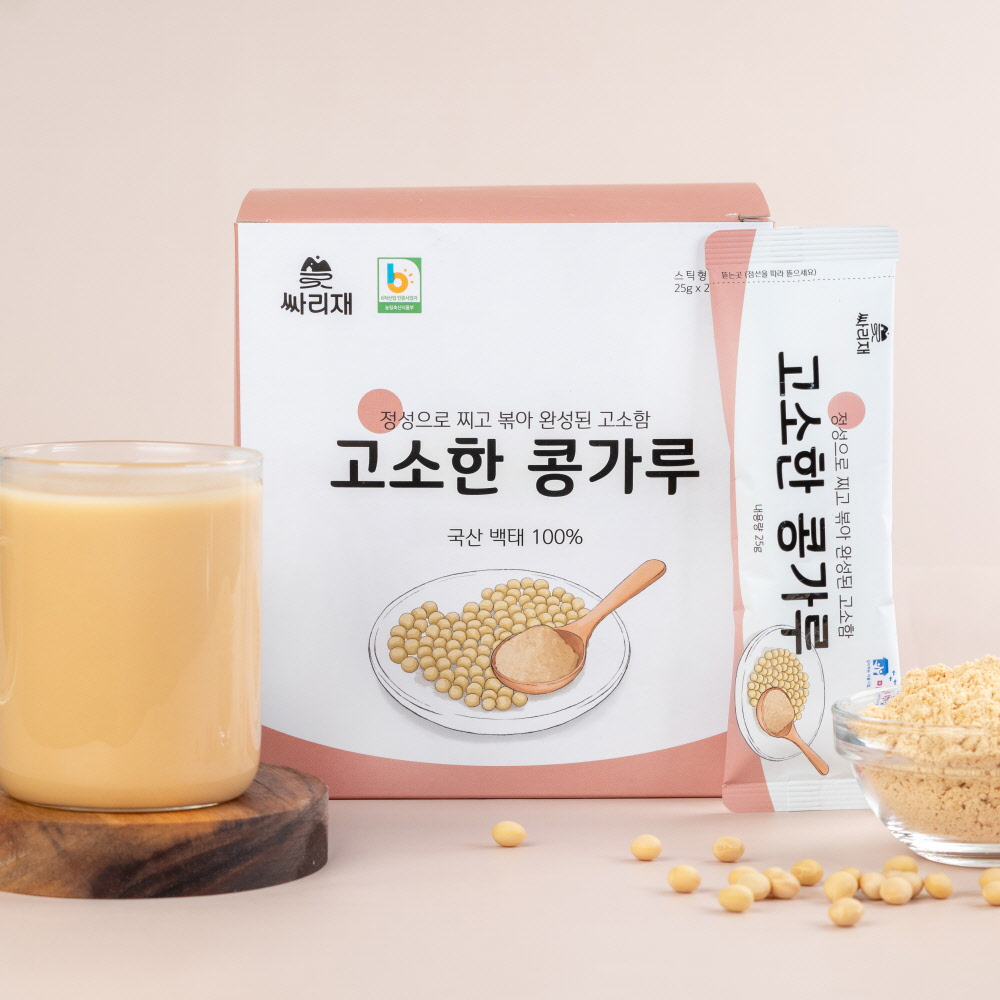 싸리재 볶음 인절미가루 콩물가루 콩국수 팥빙수 국산 볶은 고소한 콩가루 500g, 1개 - 상품 이미지
