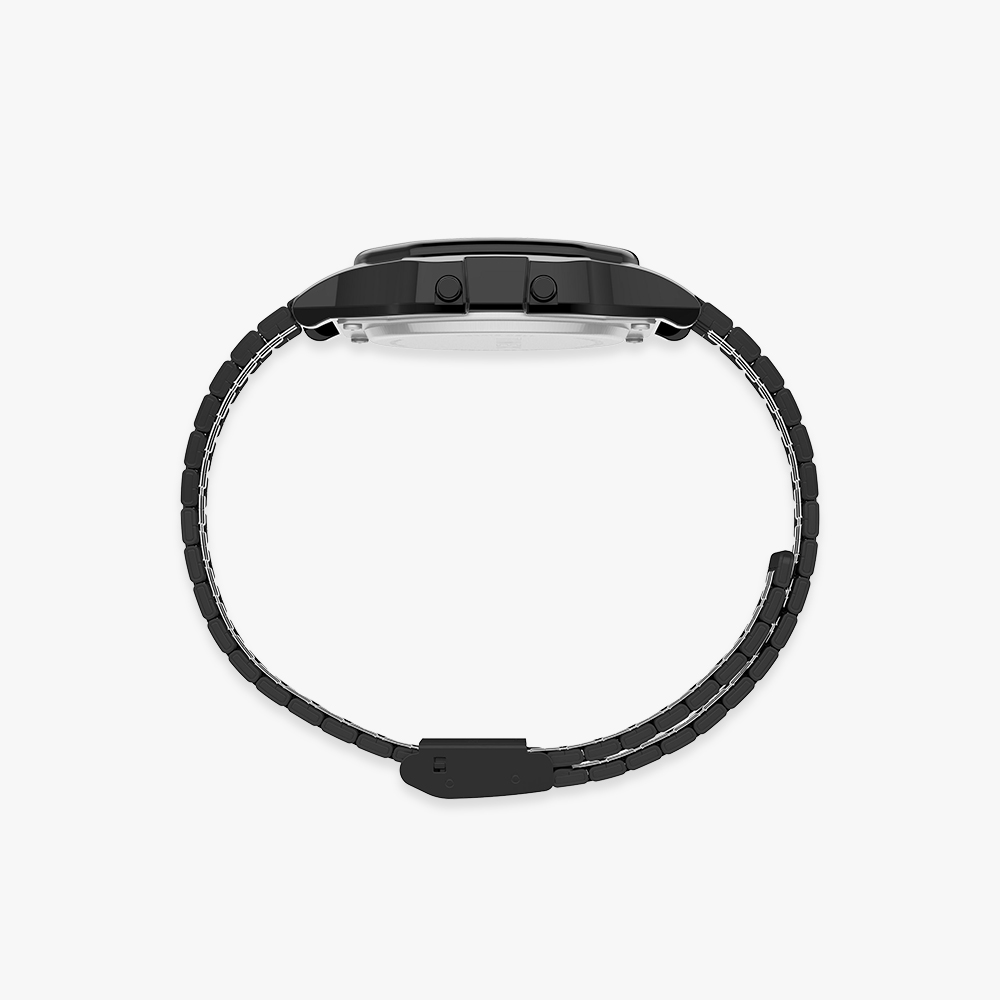 타이맥스 T80 스테인리스 스틸 남녀공용 디지털 전자시계 블랙