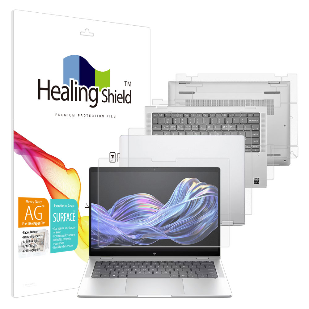HP 엘리트북 X 플립 G1i 14 항균 종이질감 블루라이트차단 액정보호필름1매 외부3종 - 상품 이미지