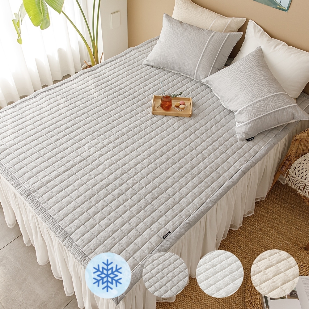 국산 뱀부 시어서커침대패드 여름 침대 패드 SS 고정밴드