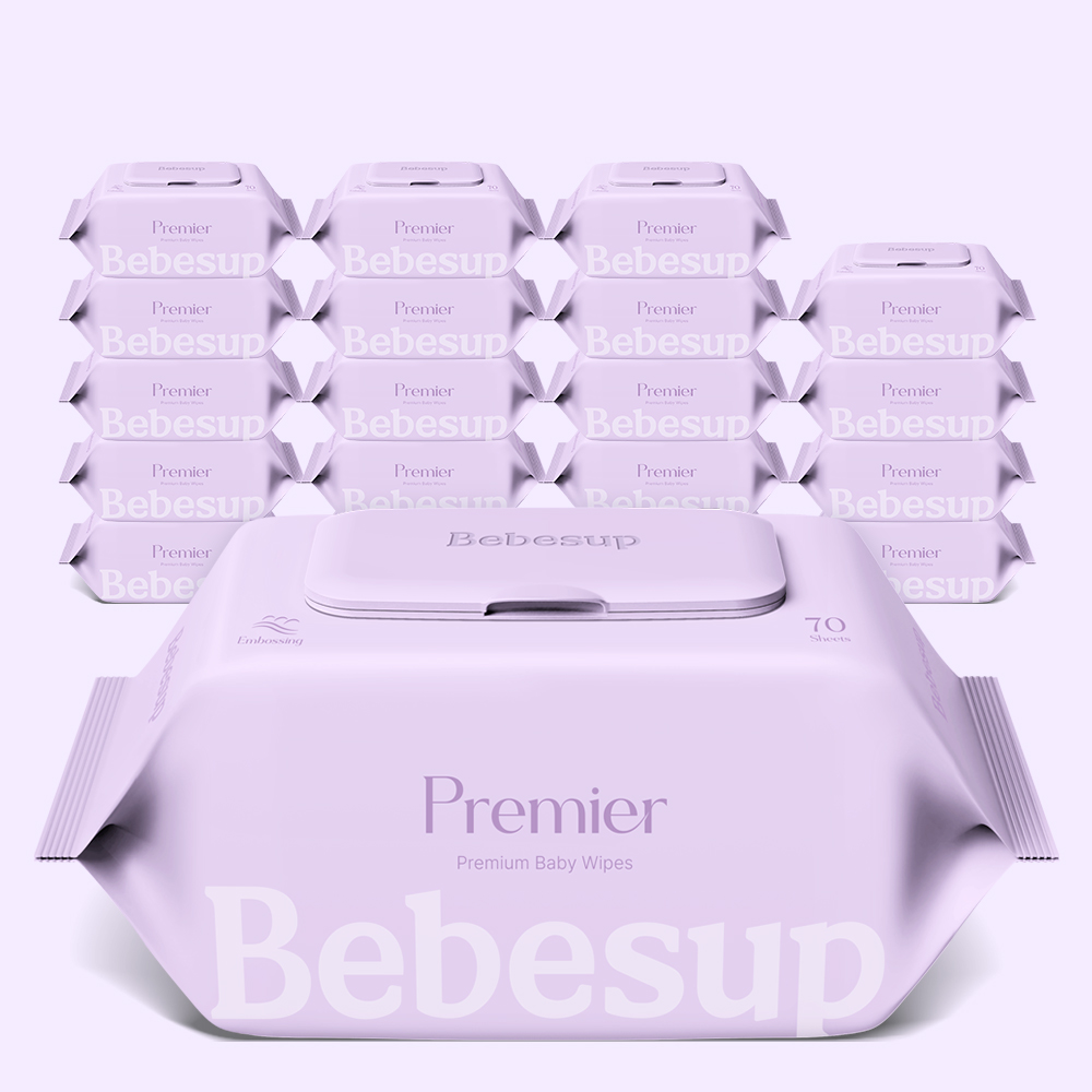[정기구독] 베베숲 프리미어 70매 캡 20팩 아기물티슈