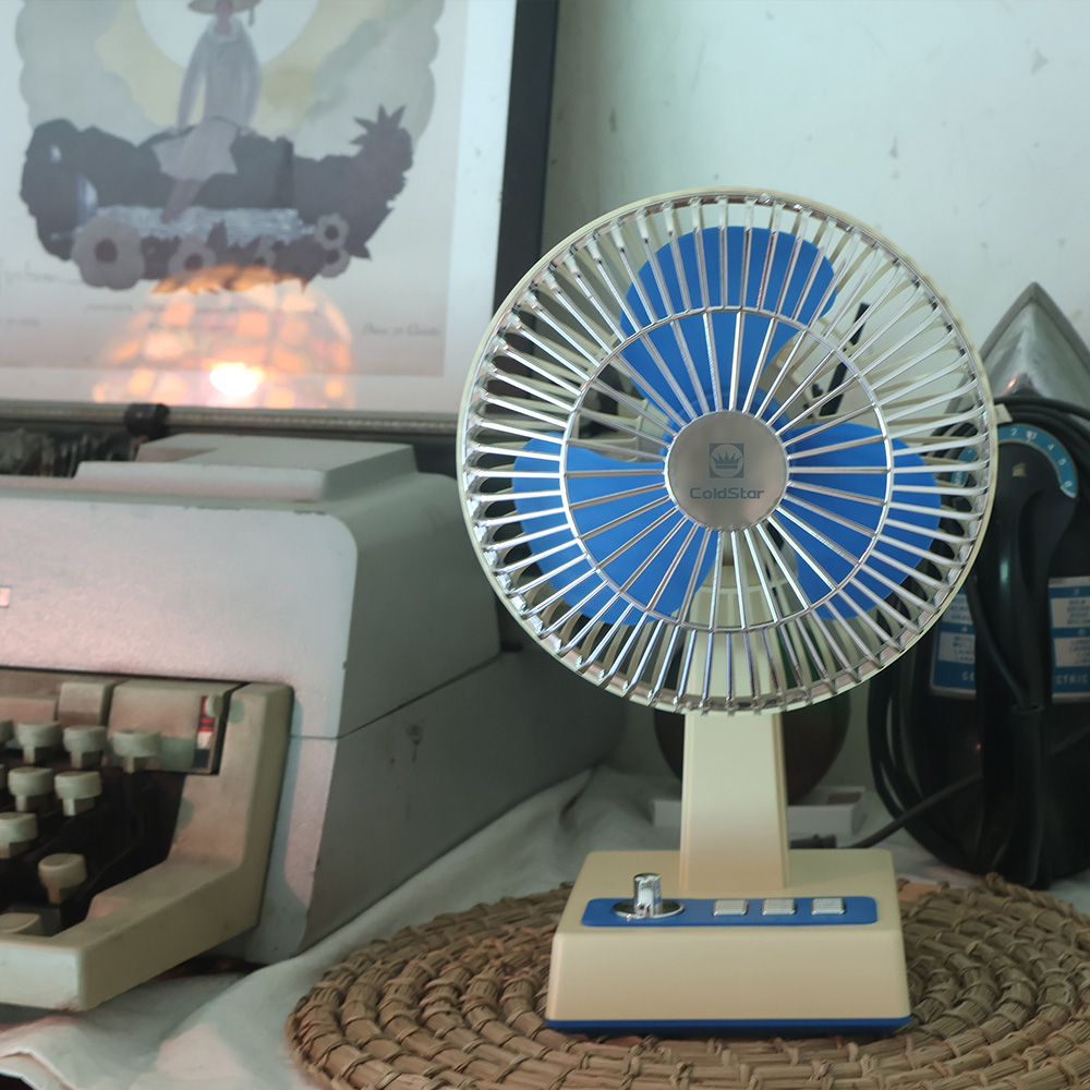 콜드스타 추억의 레트로 팬 엔틱 빈티지 선풍기 탁상 사무실 책상 독서실 소형 미니 usb 이미지 3