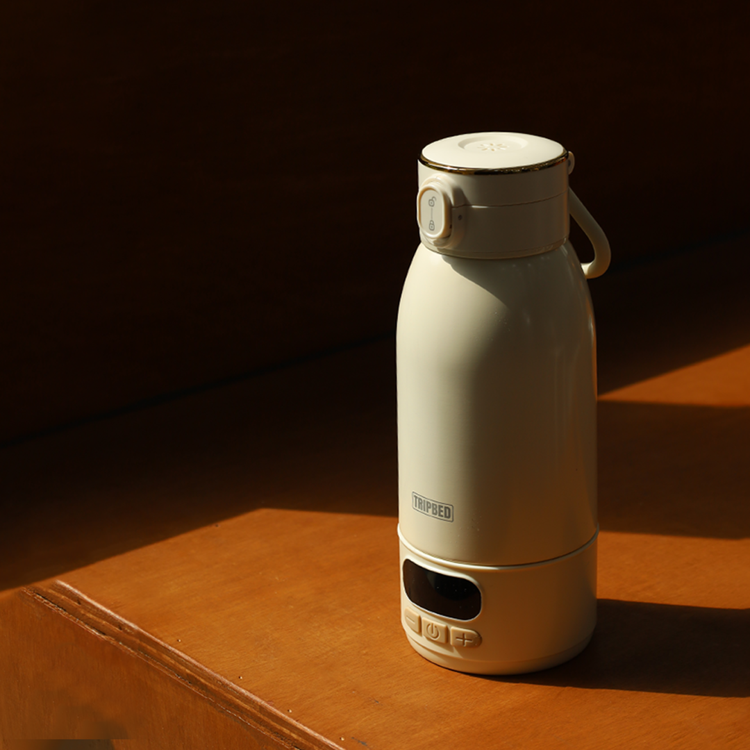 [100도가열] 휴대용분유포트 히팅텀블러 여행용 무선 전기포트