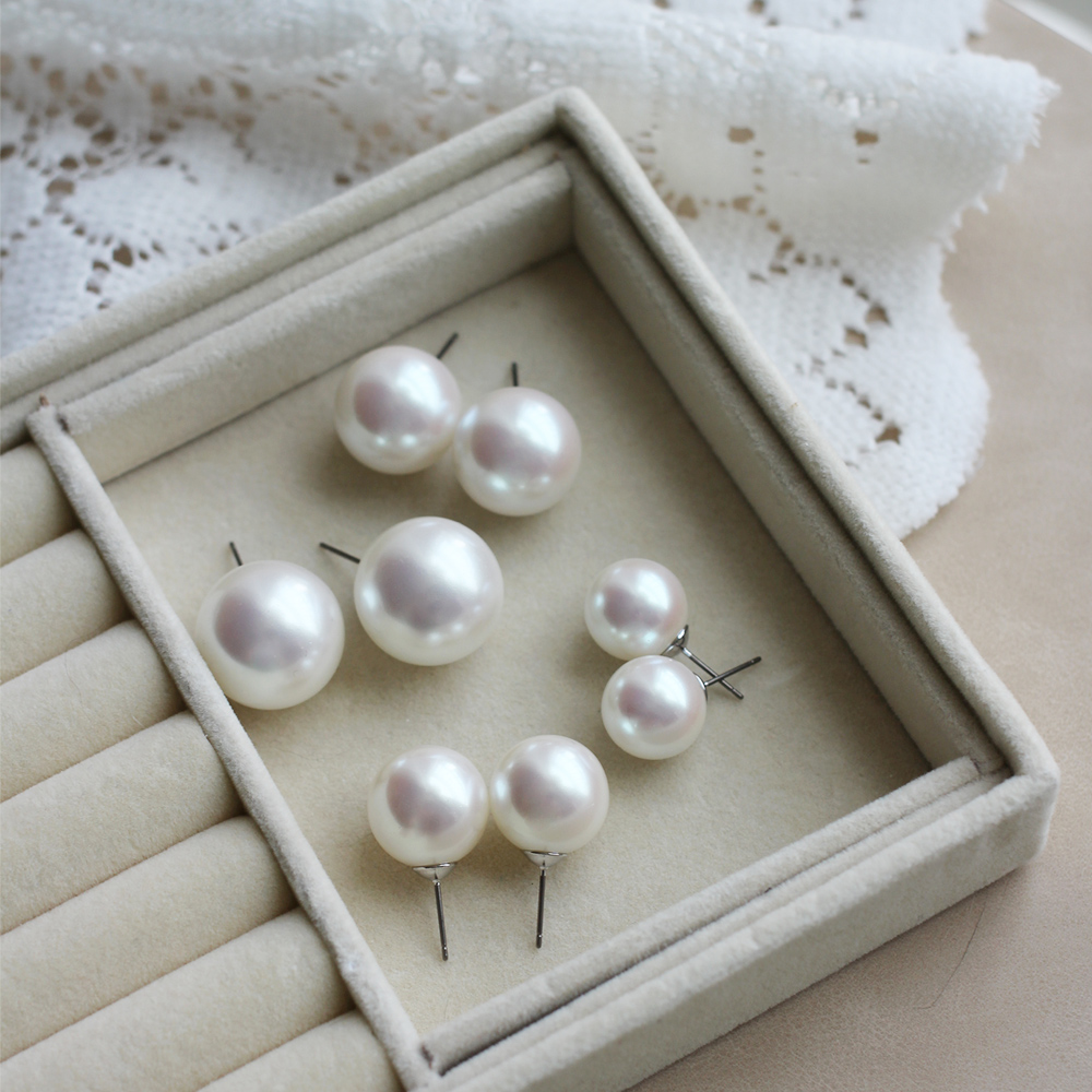 프리미엄 EF 왕진주 귀걸이 14mm 16mm 18mm 20mm 핵진주 볼드 국산