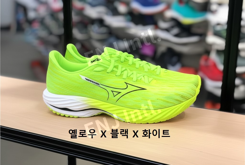 미즈노 웨이브 라이더 28 남성 런닝화 운동화 J1GC2403 250 화이트/네이비/블루 - 상세 이미지 5