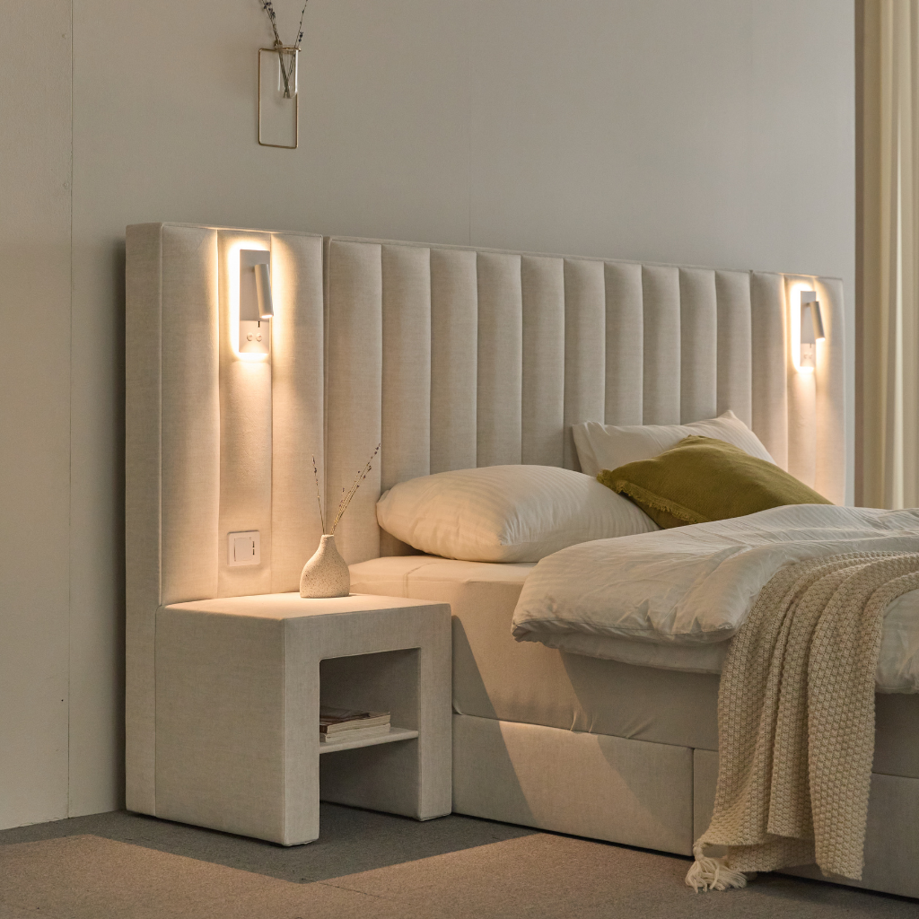 에덴느 에스더 호텔식 침대 프레임 패브릭 호텔 신혼부부 헤드보드+프레임 슈퍼싱글 1100