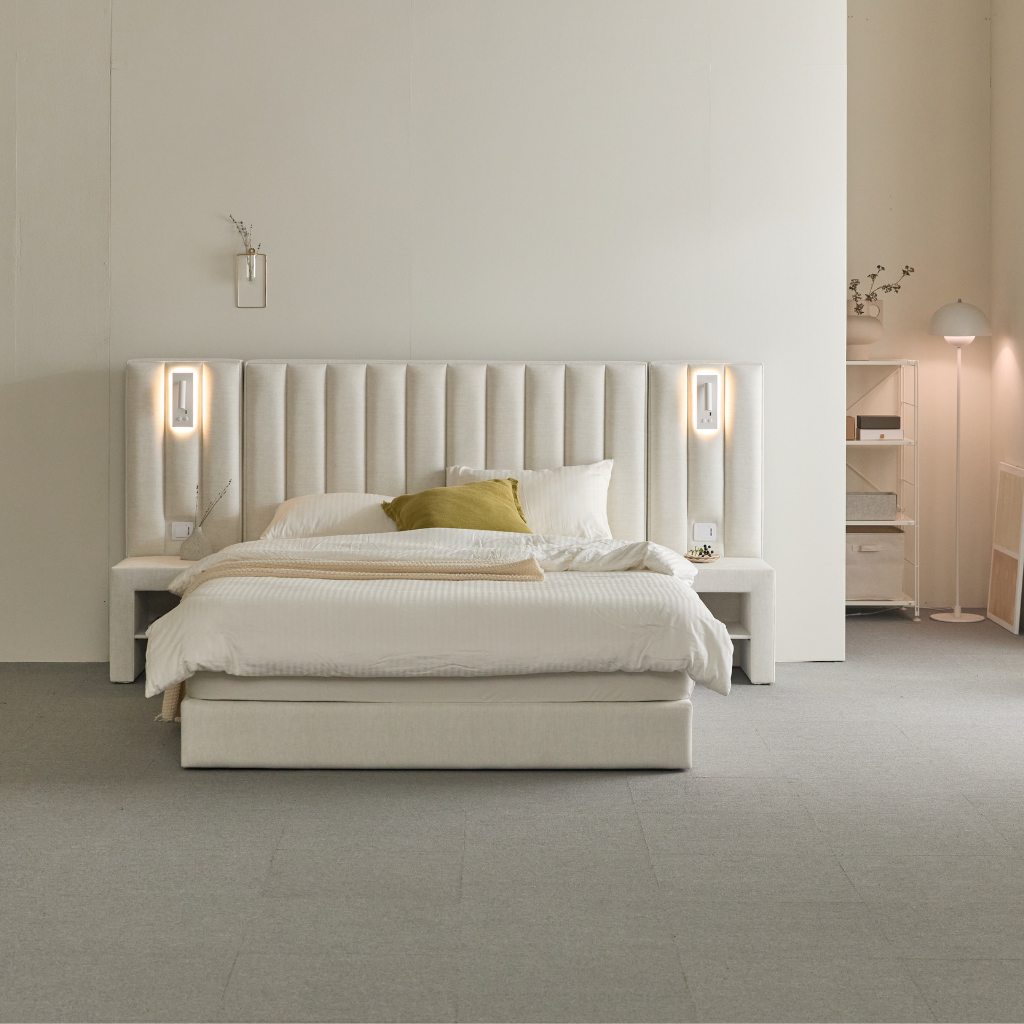 에덴느 에스더 호텔식 침대 프레임 패브릭 호텔 신혼부부 헤드보드+프레임 슈퍼싱글 1100