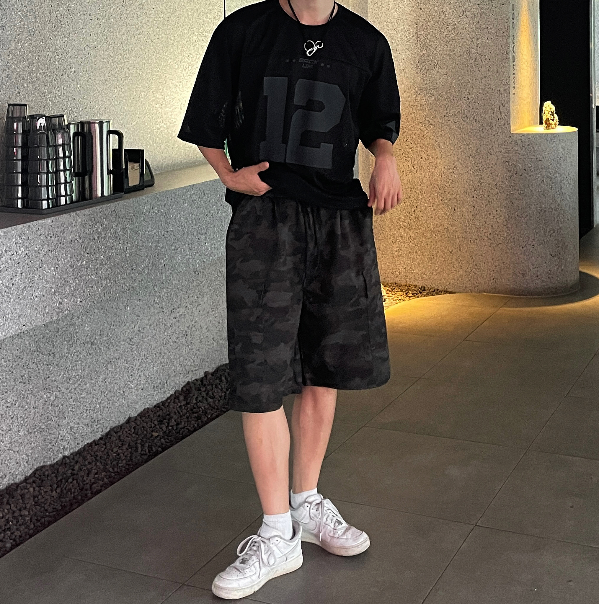 블록코어룩 럭비져지 헬스티셔츠 이미지 7