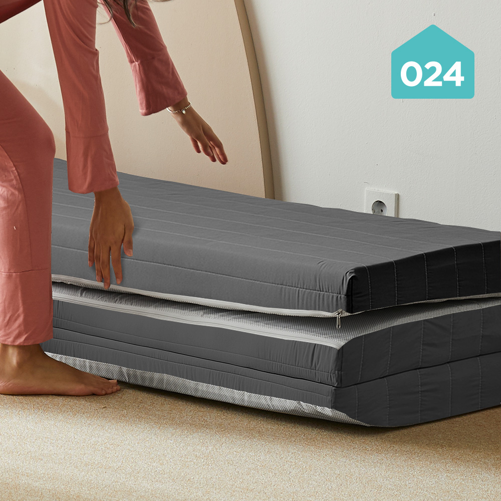 024홈 국민토퍼 3단 접이식 토퍼 매트리스 푹신한 바닥 침대 8cm 멀티싱글