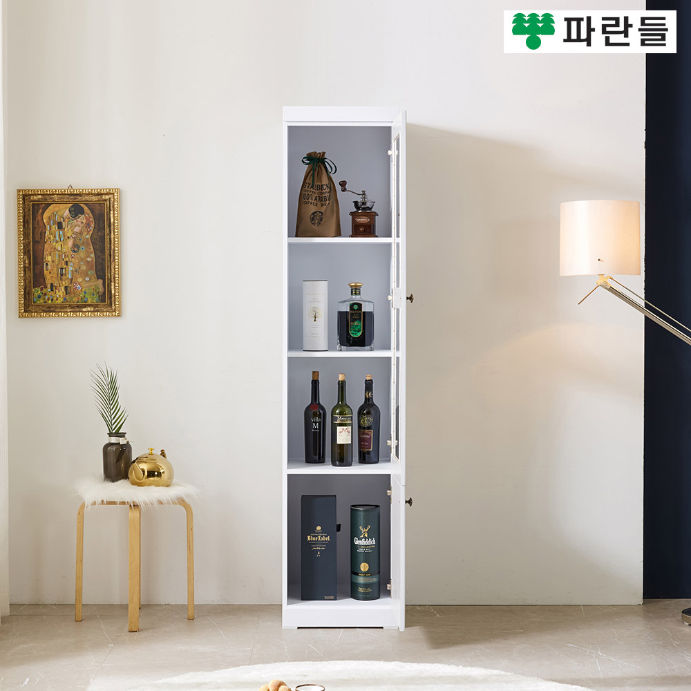파란들가구 1800 유리문 수납틈새장 거실장식장 틈새수납장 - 상세 이미지 3