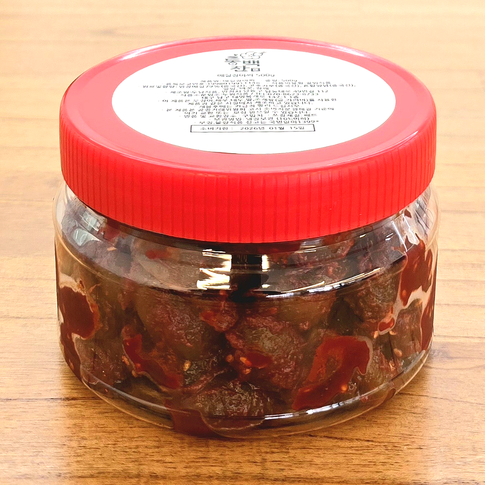 고추장 매실장아찌 짱아치 대용량 가정용 업소용 양념 반찬 도매 가게 식당 2kg, 1개 - 상세 이미지 2