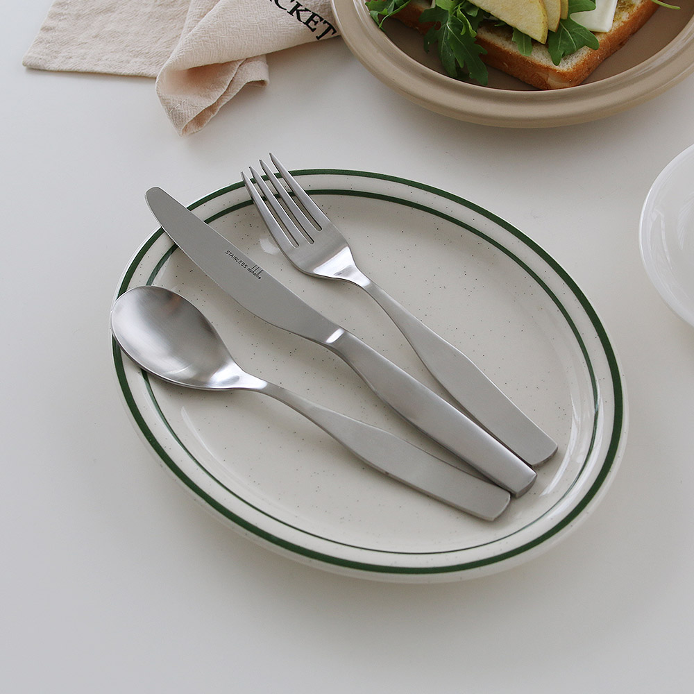 감성 모노라인 베이직 양식기 6종 디너스푼 포크 나이프 국내산 심플 스텐 커트러리