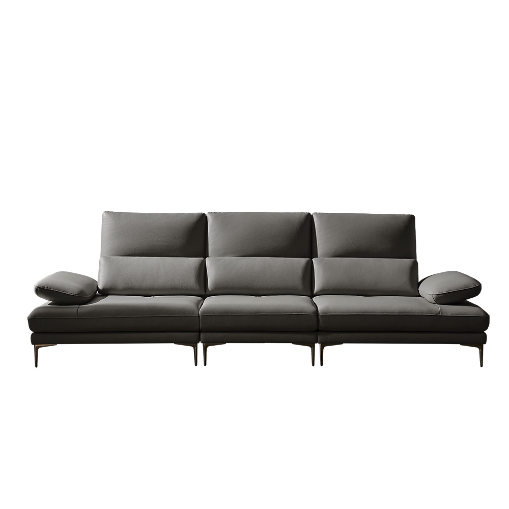 쉐우드가구 아소르 이태리 천연통가죽 기능성 스윙 소파 4인용 / 자재등급 E0 국내제조