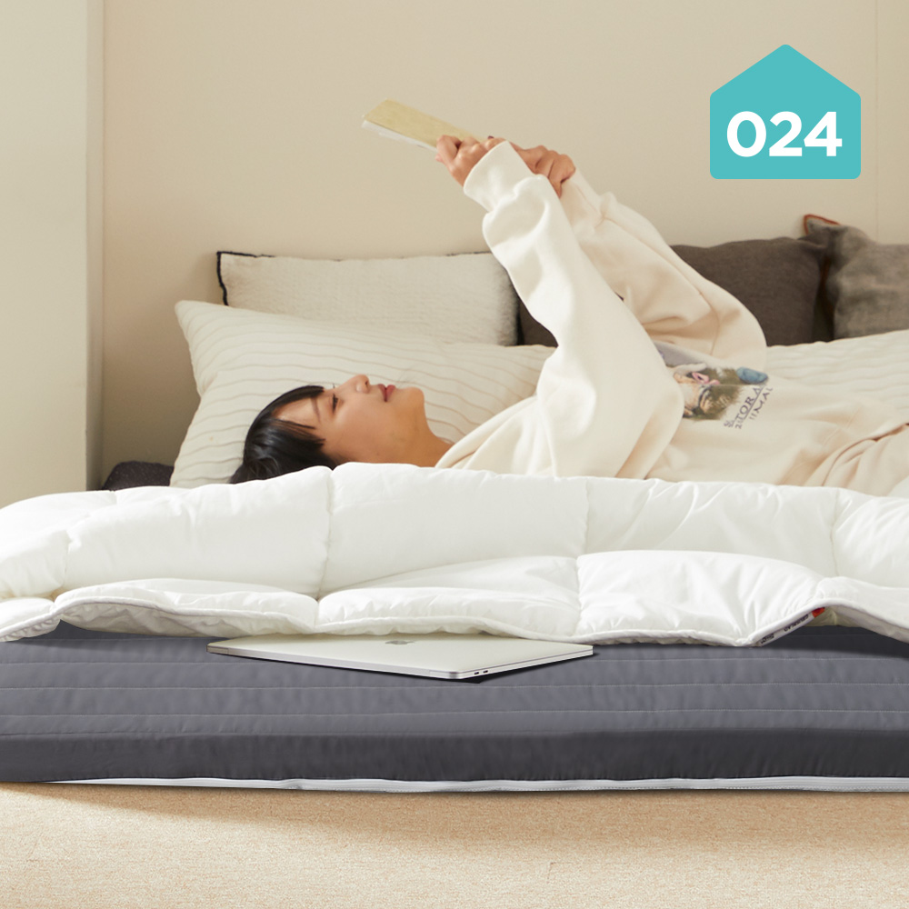 024홈 국민토퍼 3단 접이식 토퍼 매트리스 푹신한 바닥 침대 8cm 멀티싱글