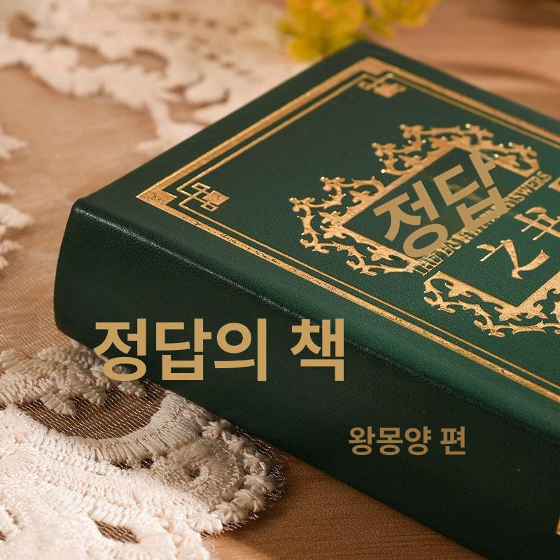 예언책 재미로 보는 답변서 미니책 보드게임 놀이 선물 중국어-영어 버전 질문카드 1.가죽제본 답안지-블랙 페이지 - 상세 이미지 3