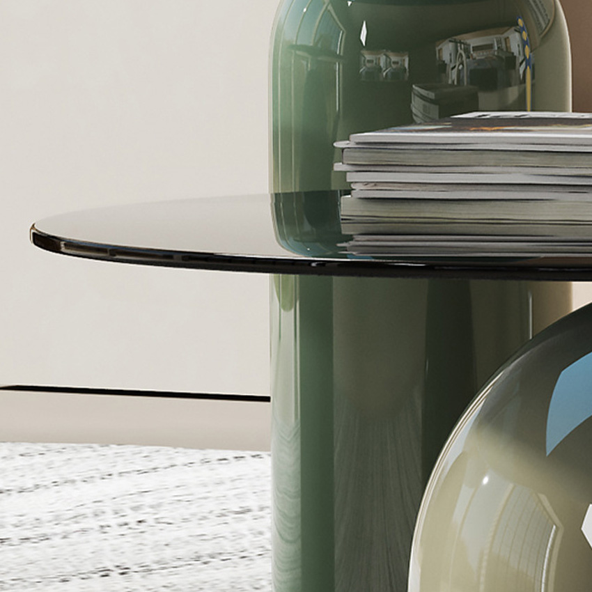 모아 글라스 거실 협탁 카페 테이블 Moa Glass Table