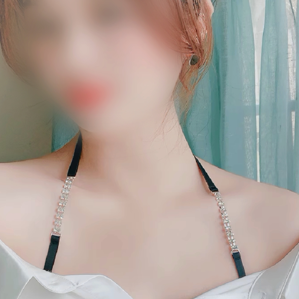 큐빅 패션 브라끈 스트랩 홀터 넥 속옷 줄 브래지어 어깨끈 고정 악세사리 - 상품 이미지