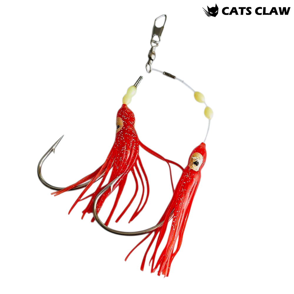 캣츠크로우 대구바늘 쌍바늘 꼴뚜기 더블바늘 34호, 레드
