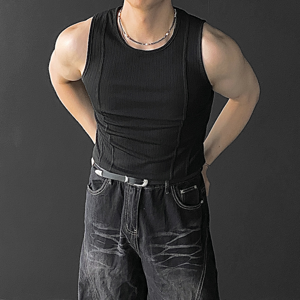 망고나시 남자골지나시 머슬핏 - 상세 이미지 3