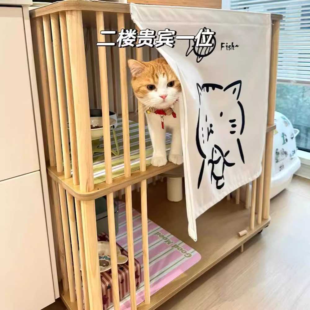 원목 고양이집 강아지 개집 중형 캐비닛 사육장 휴식 1단 - 상세 이미지 3