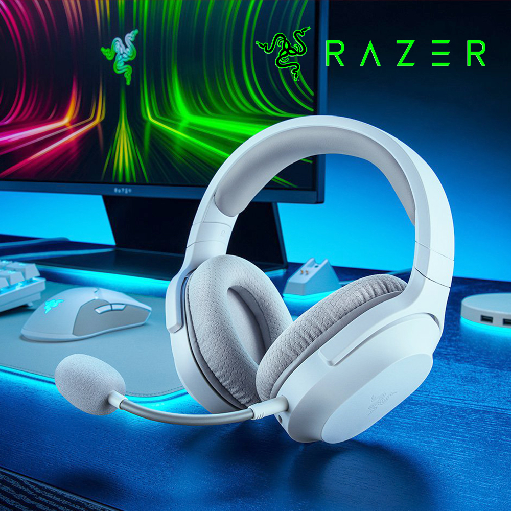 [국내정발] 레이저 바라쿠다 X PLUS 무선 게이밍헤드셋 화이트