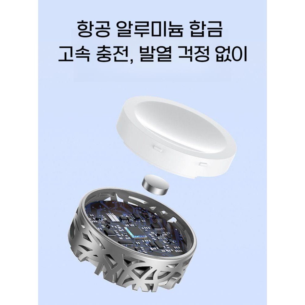 애플워치 10세대 초소형 충전기 듀얼 포트 키링 급속 충전 마그네틱 LED 메탈 후크 - 상세 이미지 4