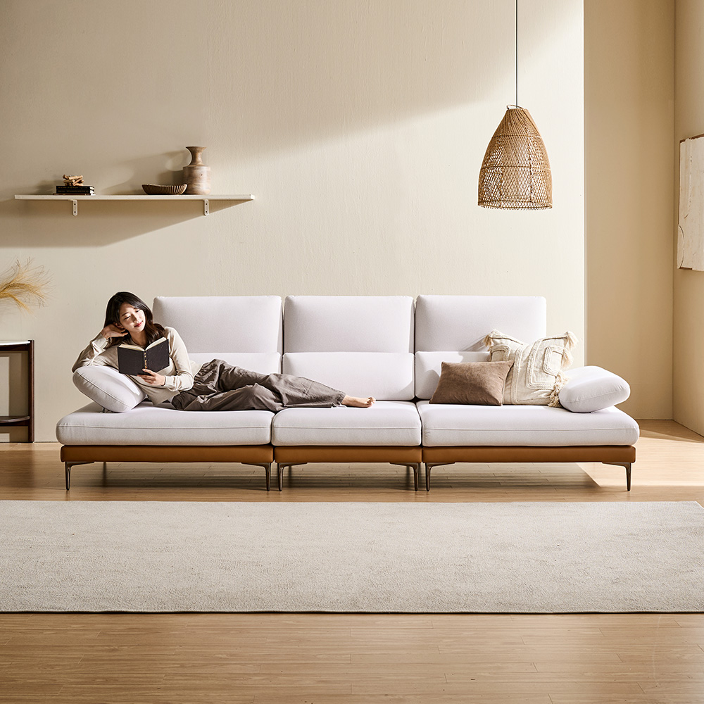 쉐우드가구 비오라 블렌트 패브릭 기능성 스윙 소파 4인용 / 국내제조