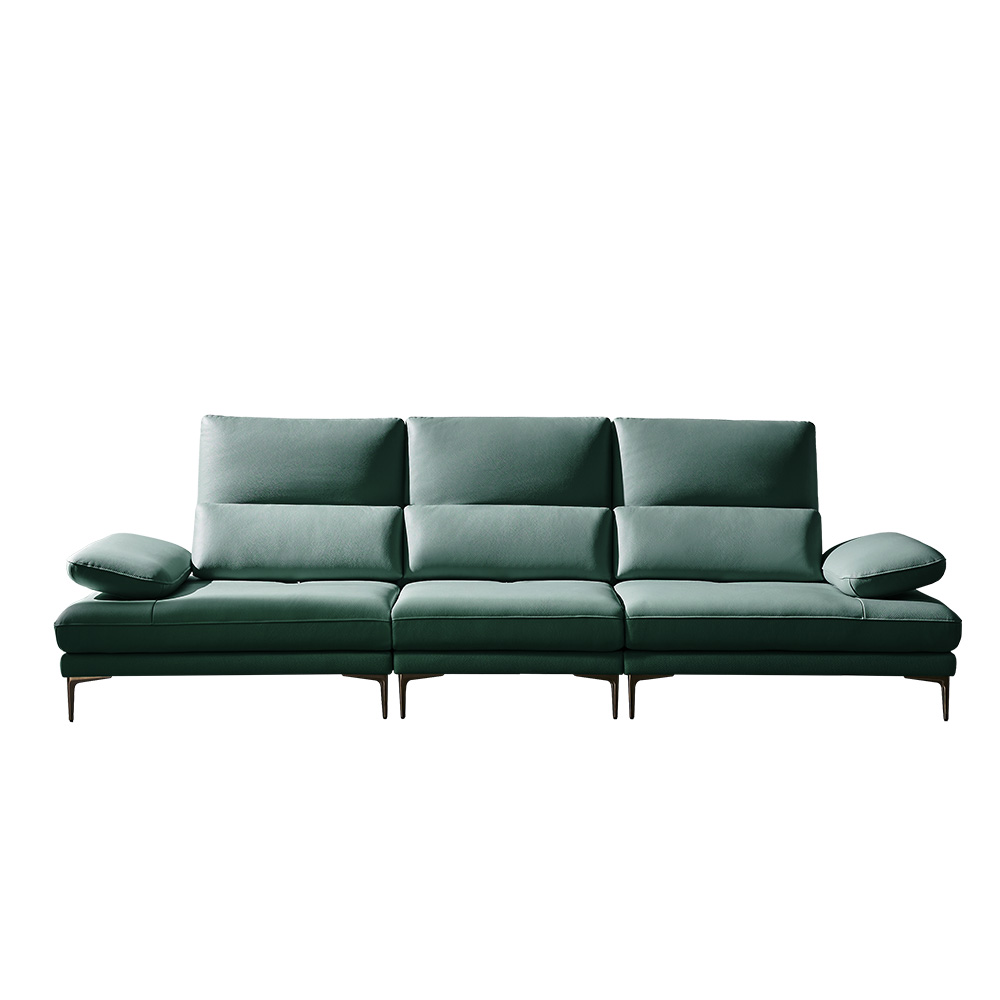 쉐우드가구 아소르 이태리 천연통가죽 기능성 스윙 소파 4인용 / 자재등급 E0 국내제조