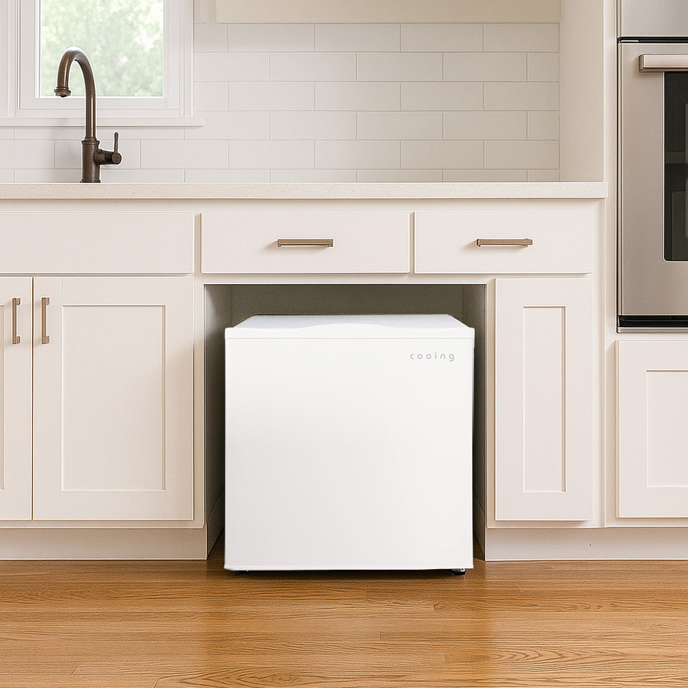 쿠잉 미니냉동고 FR-S35 소형 가정용 원룸 음쓰 화이트