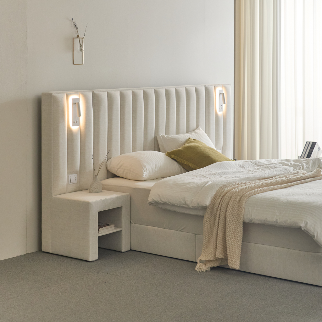 에덴느 에스더 호텔식 침대 프레임 패브릭 호텔 신혼부부 헤드보드+프레임 슈퍼싱글 1100