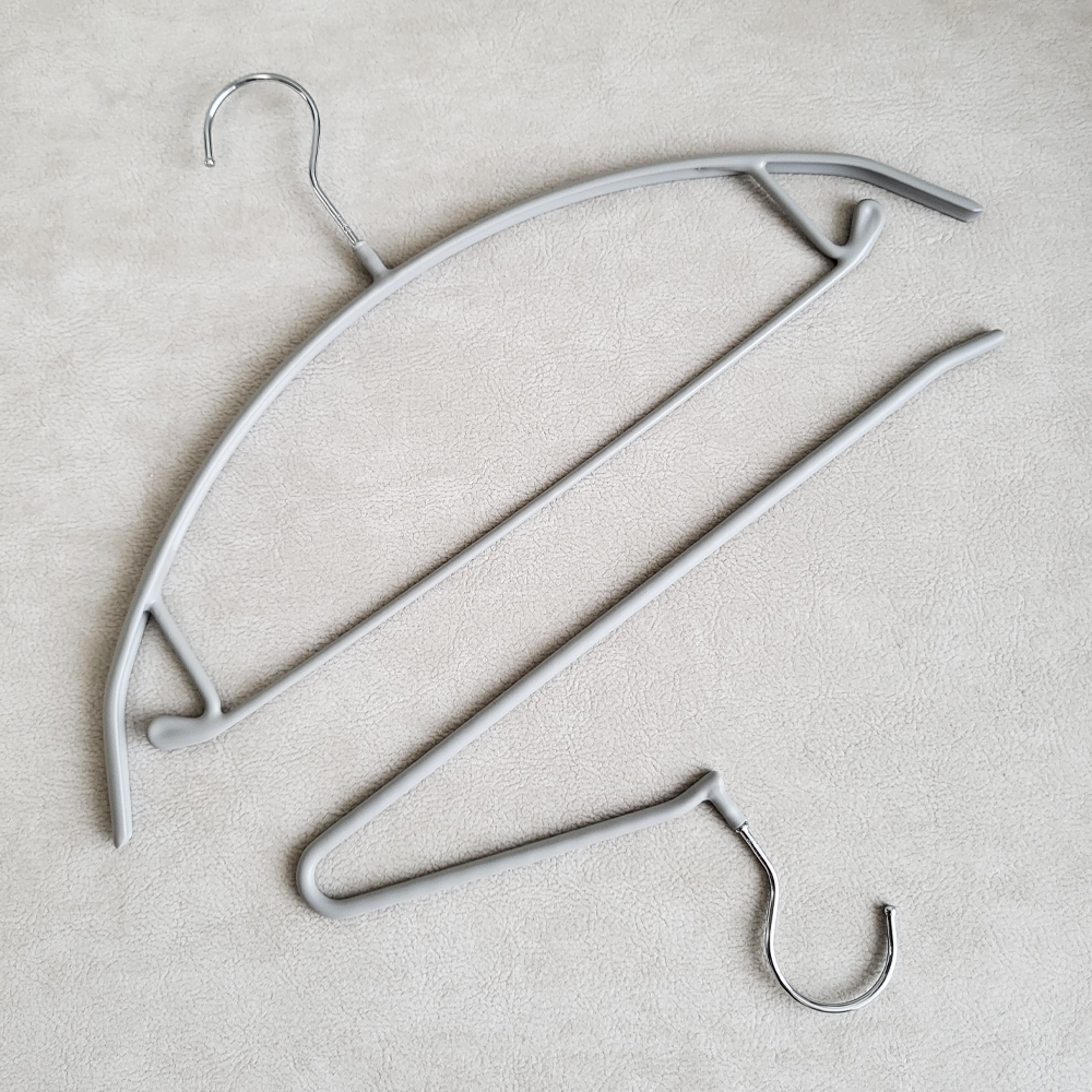 에이비박스 시그니처 마뜨 라운드 옷걸이 멀티 논슬립 회전형 어깨뿔방지 그레이, 60개