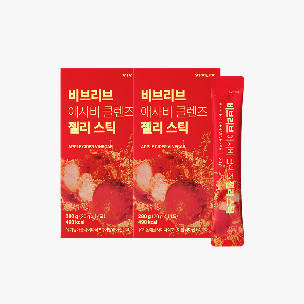 비브리브 심으뜸 애사비 클렌즈 젤리스틱 2박스 (20g x 28포)