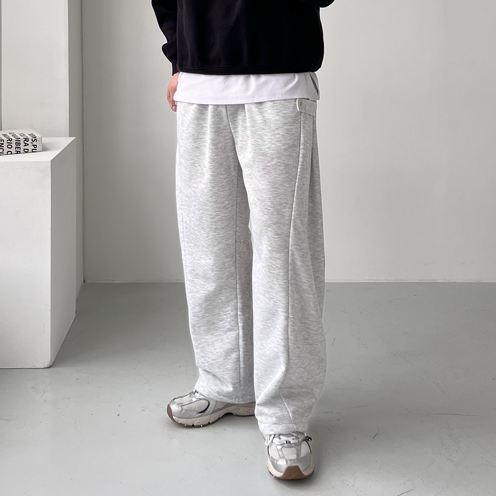 1+1 스웻팬츠 벌룬팬츠 남자통바지 사이드스냅 - 상세 이미지 2