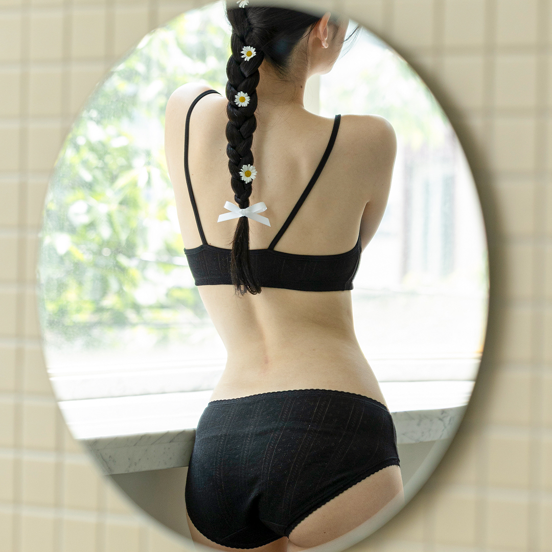 [SET] 싸이클린 브라팬티세트 100% 오가닉순면 포인텔 여자속옷세트 - 상세 이미지 2
