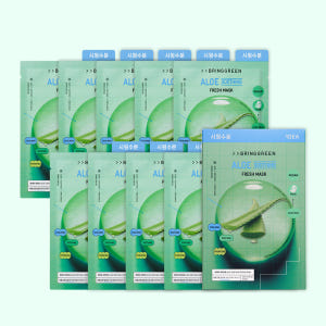 브링그린 프레시 마스크 알로에 수딩 20g 10매입 솔직 후기 | 피부 타입별 분석 - 상품 이미지 1