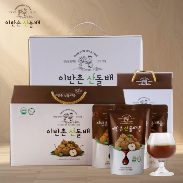 이반촌농원 돌배 산돌배 즙 100ml 10포,30포,50포 산돌배즙 - 상품 이미지